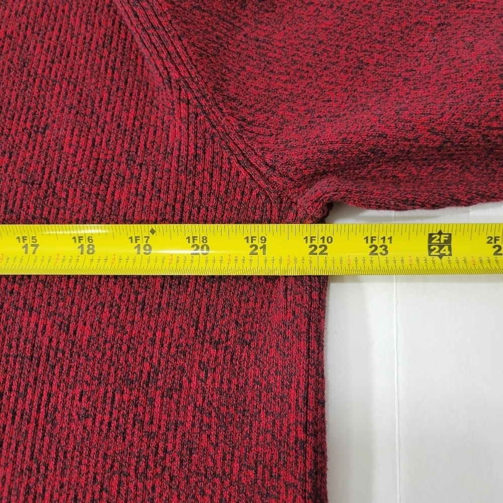 Liz Claiborne Woman Burgundy Wine Black Mock Neck Ribbed Knit Sweater Size 3X - Picture 7 of 9